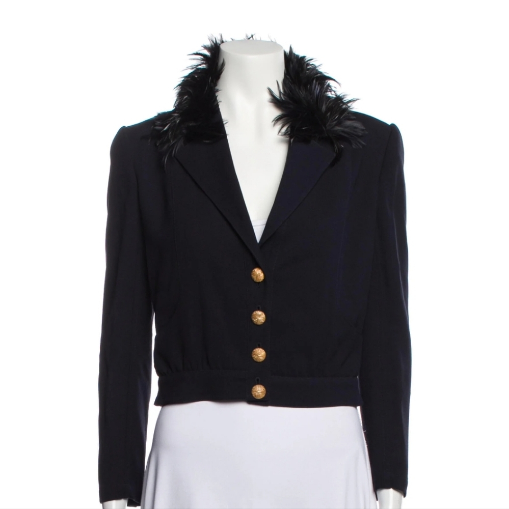 VALENTINO Vintage 1980's Feather Jacket